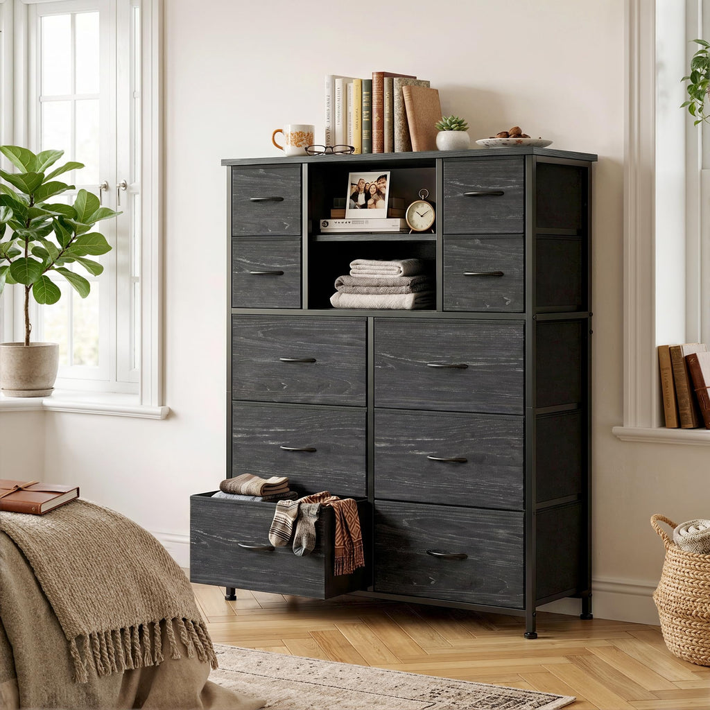 10-Drawer Dresser, 48"H Organizer Storage for clothes