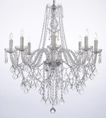 Crystal Chandelier Lighting Pink Hearts Glass 5 Lights H19" X Wd 19" Ceiling Fixture Pendant Lamp New Chandeliers Murano - B21/CS/11987/5