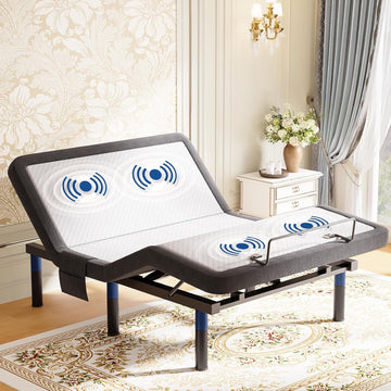 Adjustable Bed Frame Queen with Massage, Ergonomic Head & Foot Incline - Luxury Zero Gravity Electric Base with 4 USB