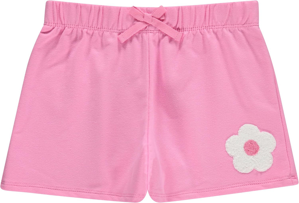 4 Pack Girls Shorts, Cotton French Terry Shorts for Girls, Kids Summer Clothing