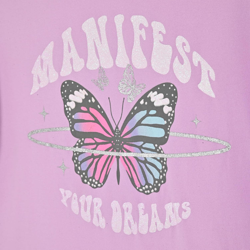 Girls Fleece Pajama Set Long Sleeve Tops & Fleece Pants Soft Kids Sleepwear Multipack Cute Prints