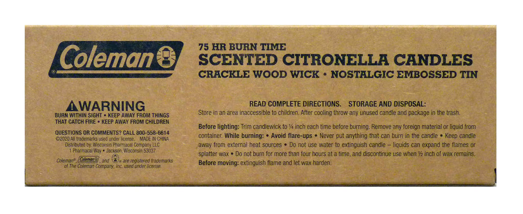 Scented Tin Citronella - 3 Pack, S'Mores, Pine and Campfire