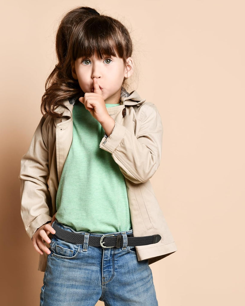 Children's Canvas Elastic Fabric Woven Stretch Braided Belts