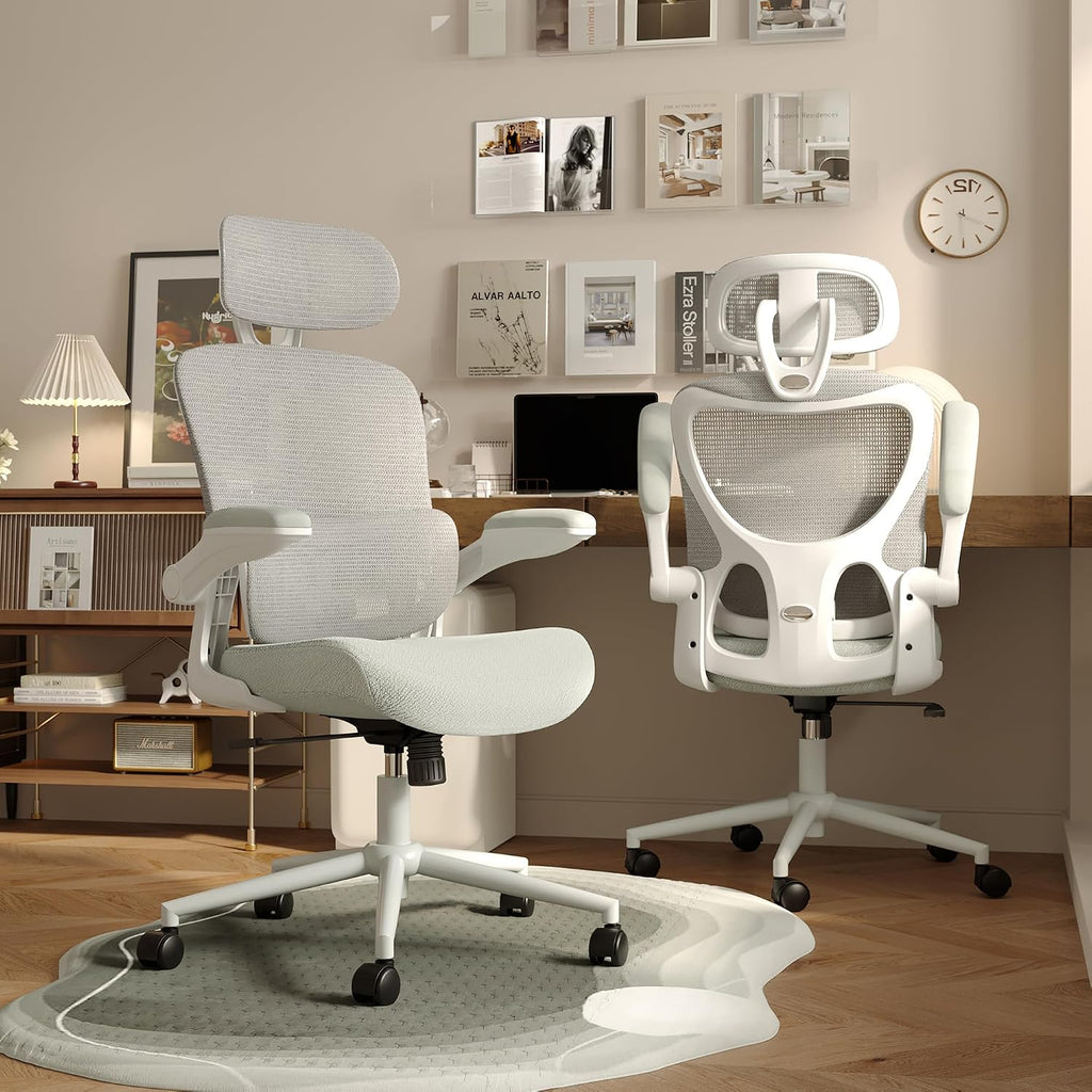 Ergonomic Office Chair, Comfy Mesh Desk Chair, High Back Computer Gaming Chairs with Adjustable Lumbar Support