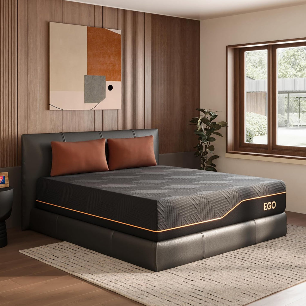 Full 12 inch Memory Foam Cool Mattress for Pain Relief Medium Firm | Fiberglass Free, Copper Gel Infused