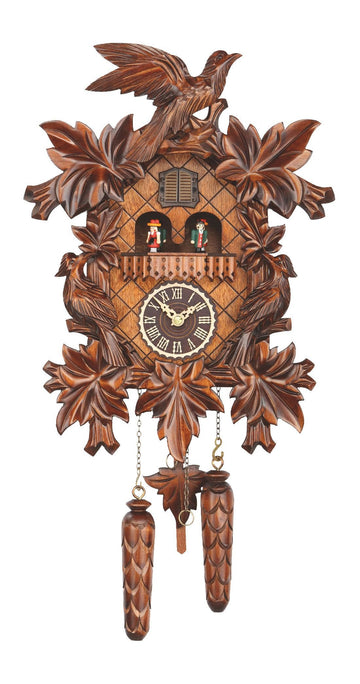 Quartz Cuckoo Clock with Music 7 Leaves, 3 Birds TU 369 QMT HZZG