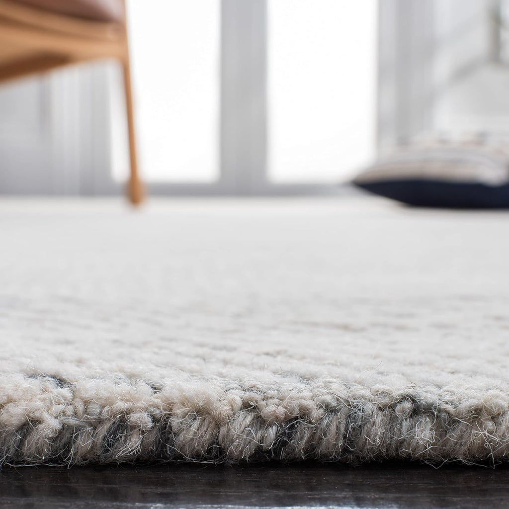 Metro Area Rug - 10' x 14', Dark Grey & Ivory, Handmade Wool