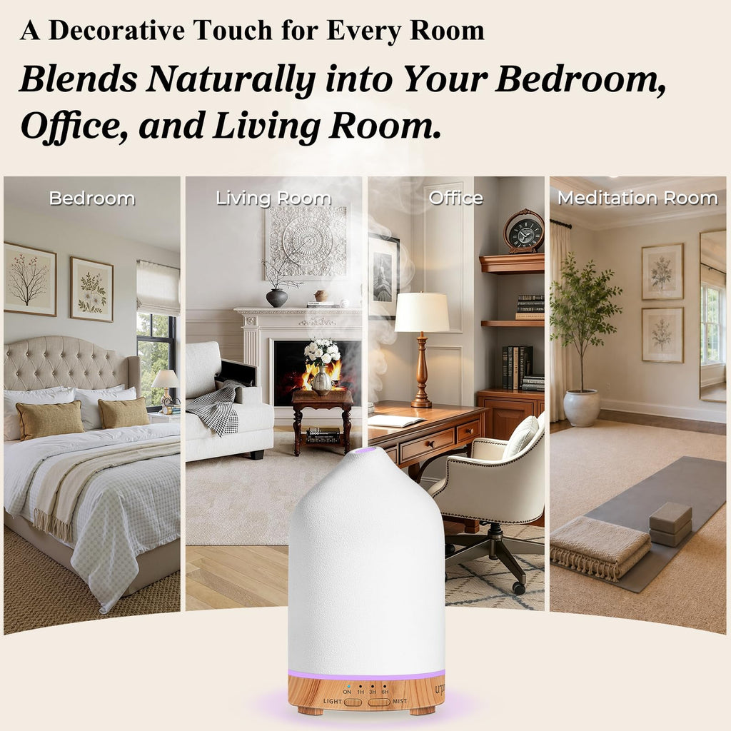 300mL Ceramic Essential Oil Diffuser Aromatherapy Diffuser