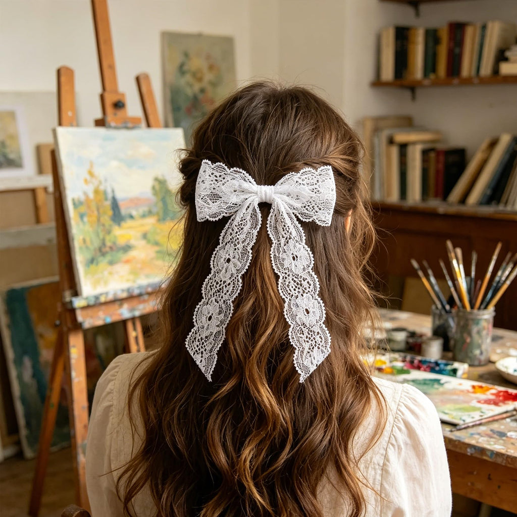 1 Inch White Lace Trim Ribbon, 10 Yard Vintage Crochet Ribbon