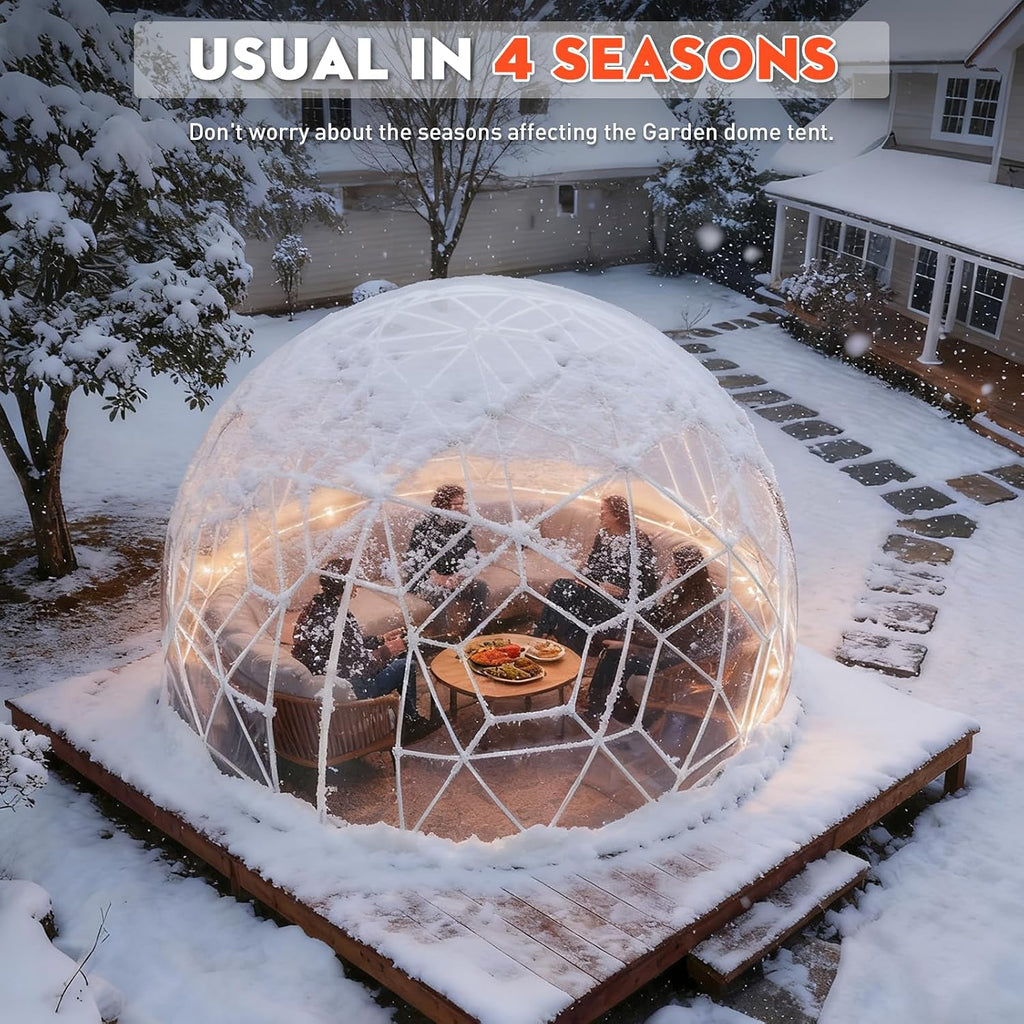 12 x 7.2 FT Garden Dome Tent, Outdoor TPU Greenhouse for 4-8 Person, Greenhouse Garden Tent with Window, Waterproof