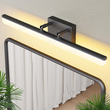 Black Vanity Light 24", 18W LED Bathroom Light Bar with 5CCT, Adjustable Angle & ETL Dimmable Driver - Modern