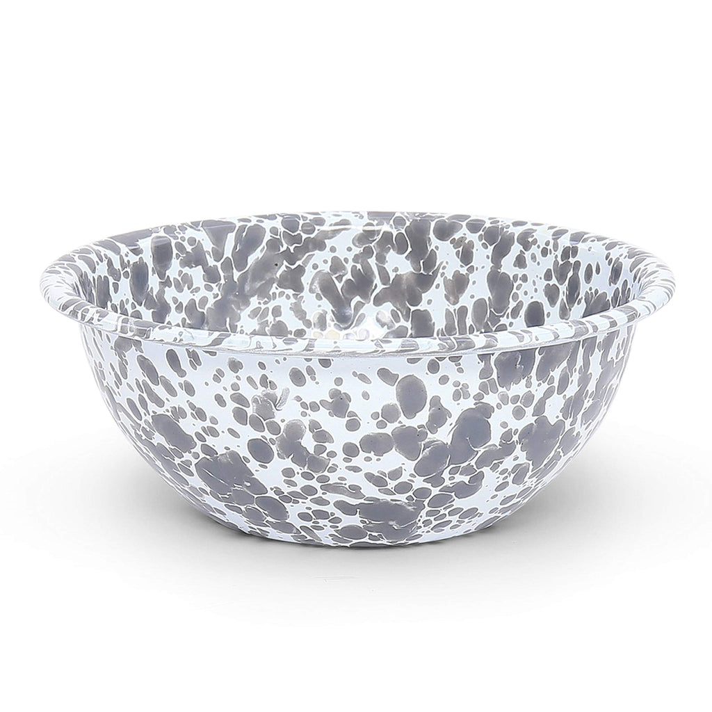 Enamelware Starter Set, 16 piece, Grey/White Splatter