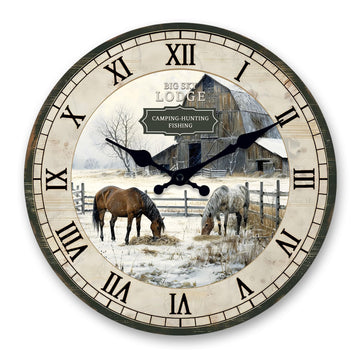 Farmhouse Wall Clocks Battery Operated 14 Inch Country Cottage Style