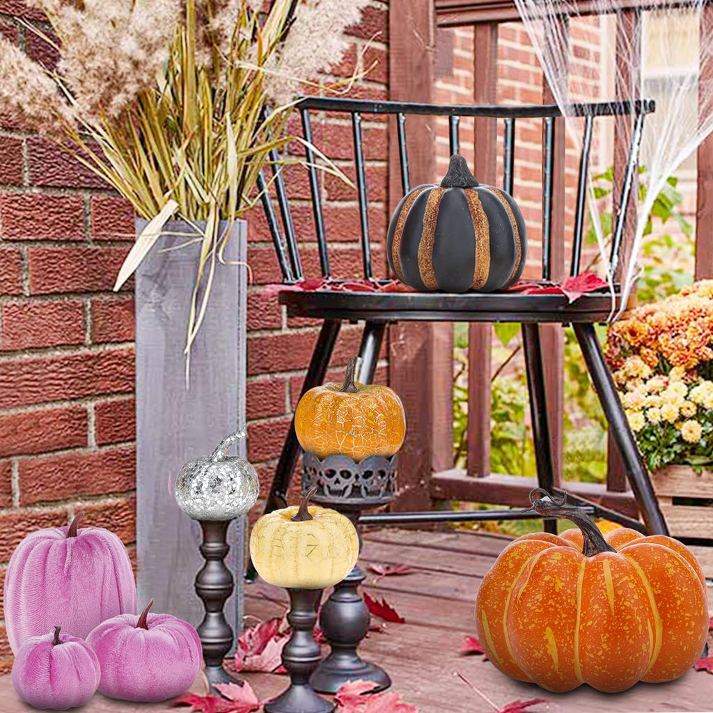 5.9 Inch Orange Artificial Foam Pumpkin Fall Decor for Thanksgiving