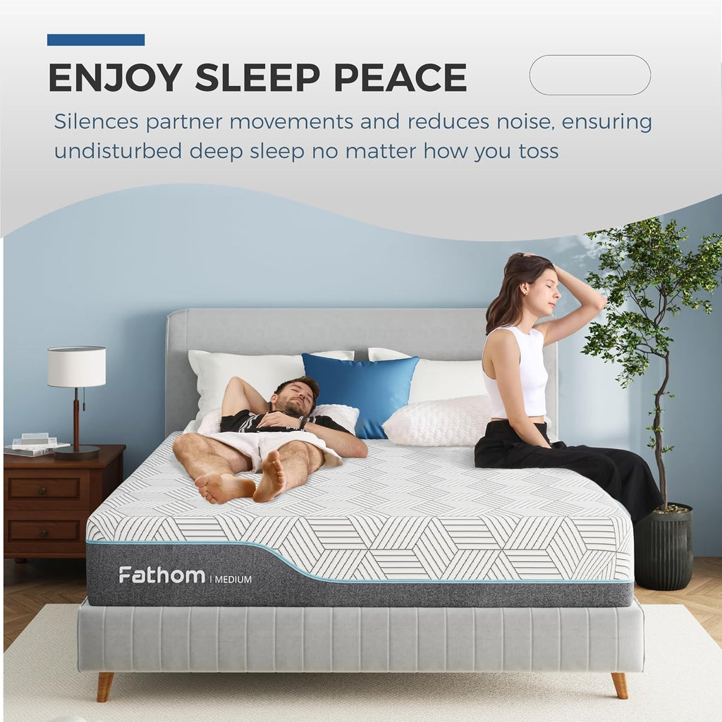 Medium Queen Mattress 12 Inch Memory Foam Mattress Queen Size Bed in a Box for Back Pain Relief and Cool Sleep with