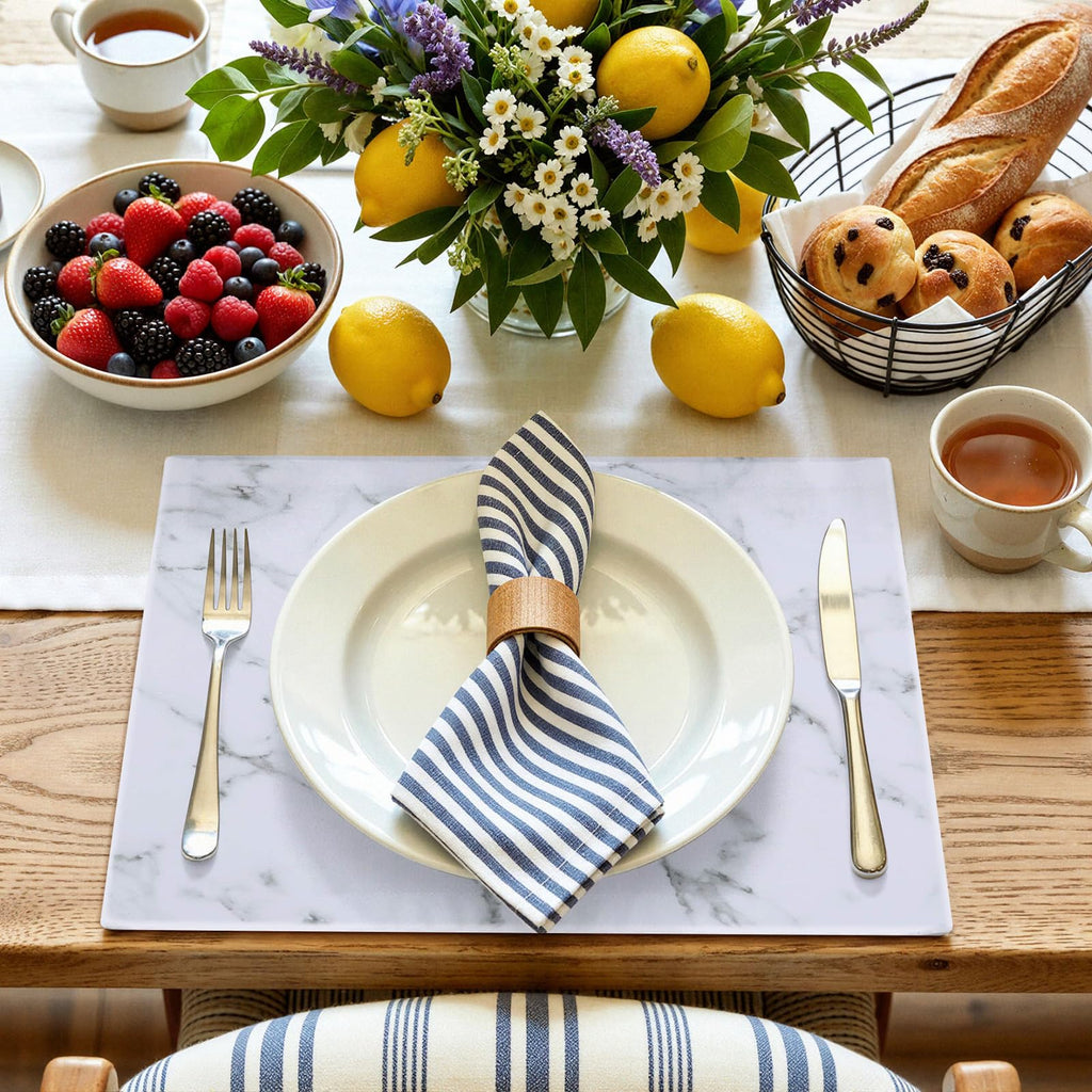 Faux Leather Heat Resistant Placemats 6 Packs