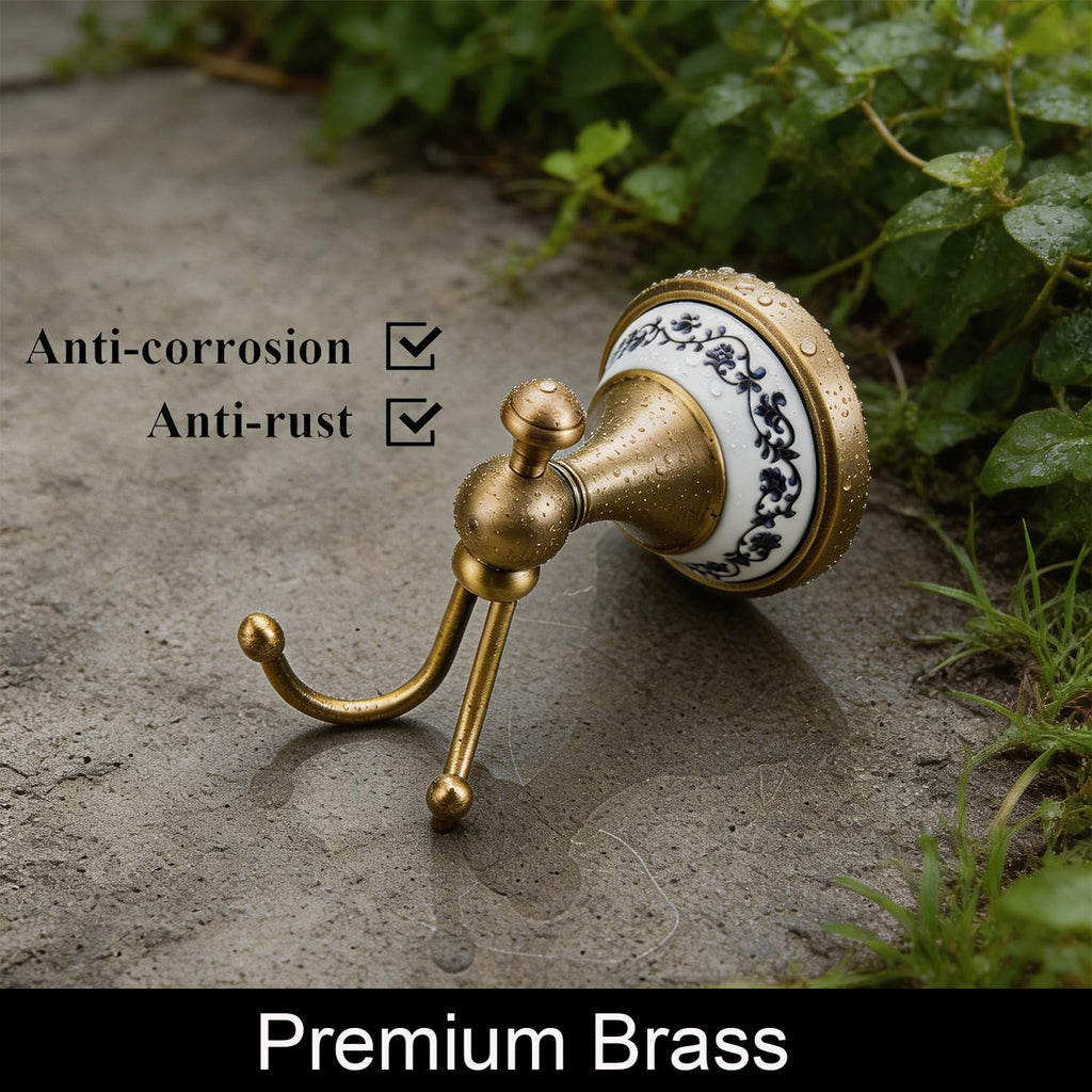 Towel Hooks s, Wall Mounted Antique Brass Towel Holder, Heavy Duty Screw-in Coat Robe Hook, Pool, Coat
