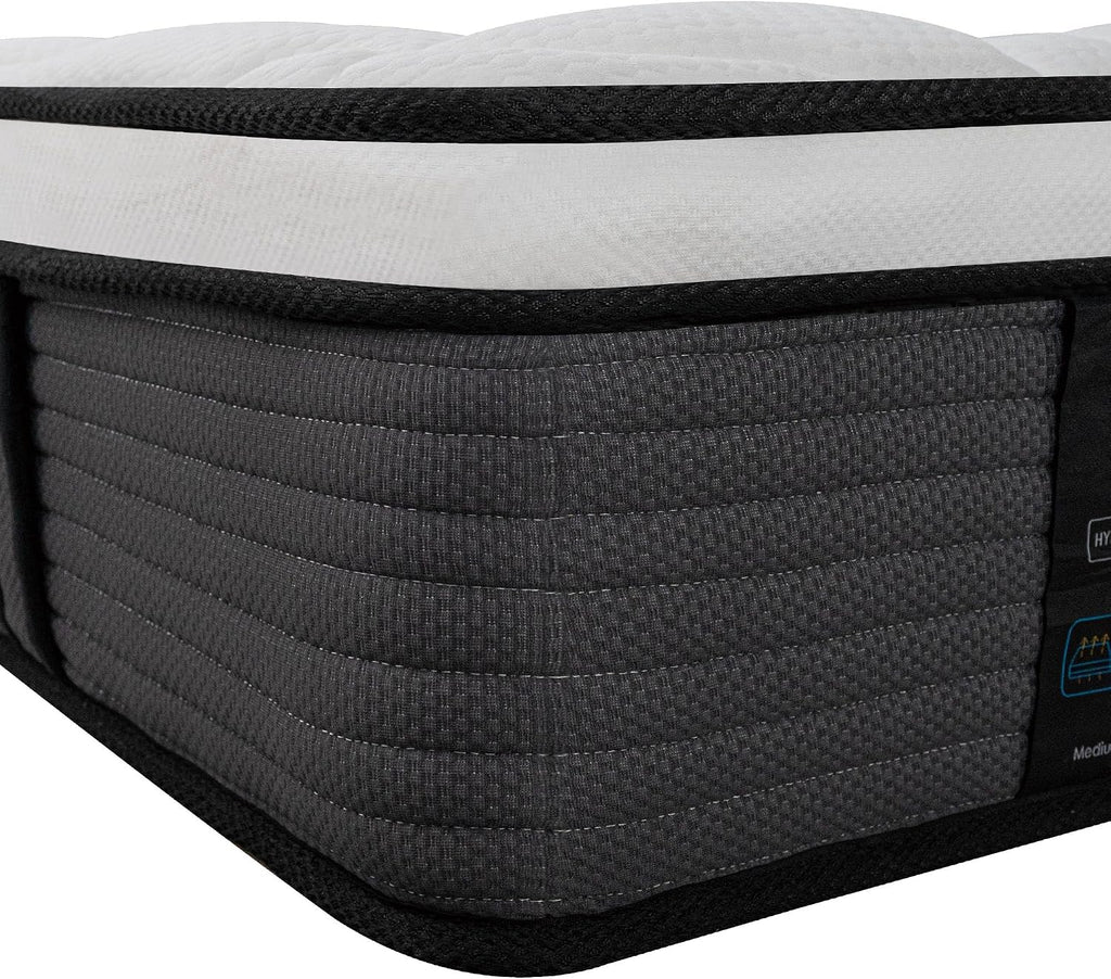 Full Mattress 12 Inch Pillow Top Hybrid Mattress in a Box Medium Firm | Fiberglass-Free Soft Breathable Pressure