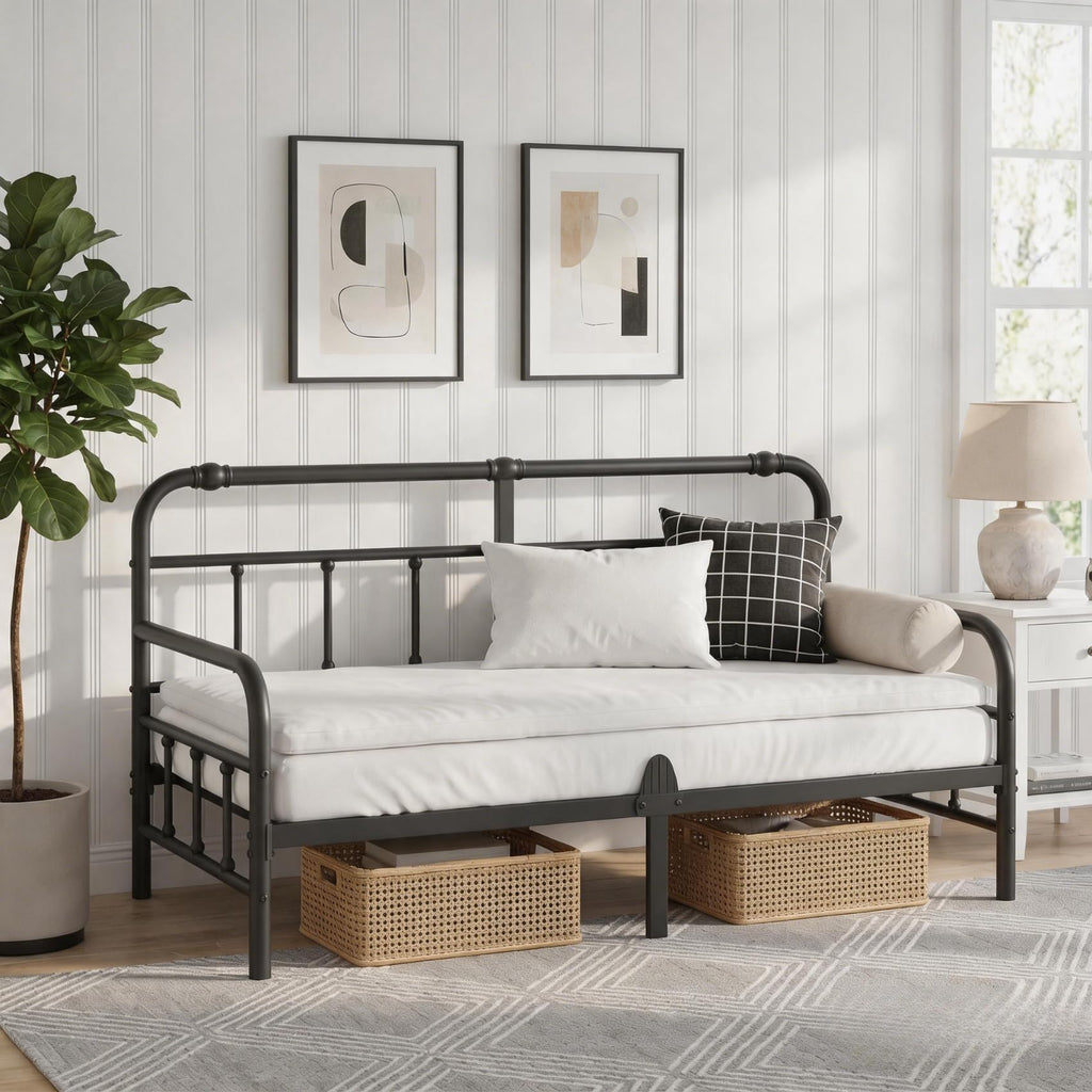 12 Inch Day Bed with Vintage Headboard