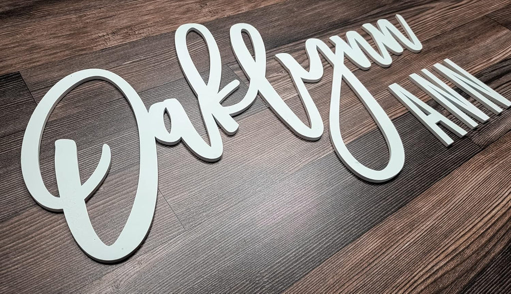 Nursery Name Sign, Personalized with First and Middle Name, Baby Nursery Decor, Wooden Name cut out, letters for wall