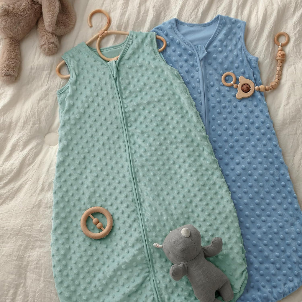 Baby Sleep Sack TOG 1.5 Fleece with Plush Dots 2 Pack