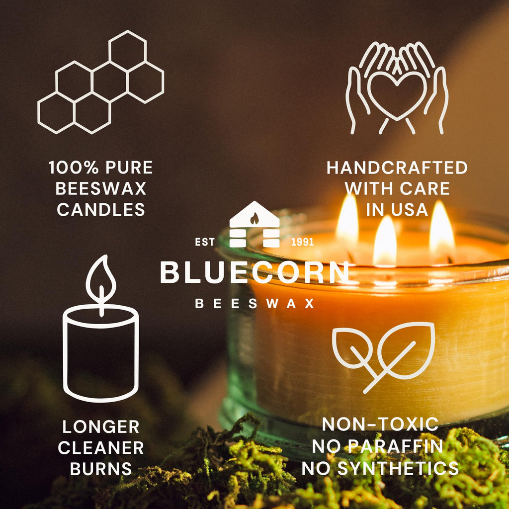 Botanica Beeswax 3-Wick Candle, 10 oz, Lavender Essential Oil
