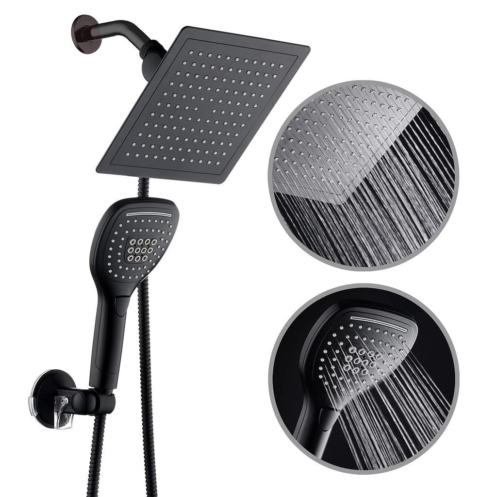 DreamSpa Ultra-Luxury 9-inch Square Rainfall & Handheld Shower Head Combo