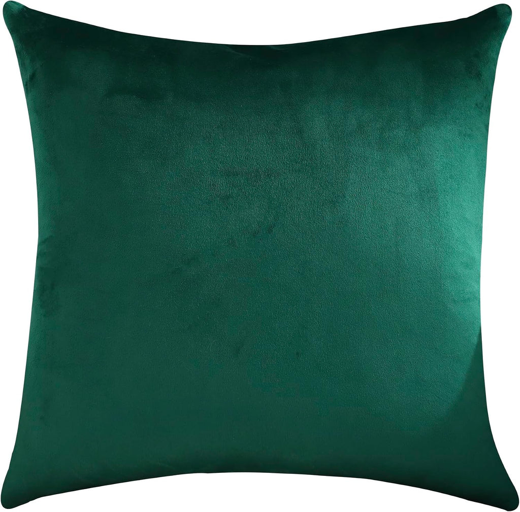 Christmas Green Throw Pillow Covers 18x18 Xmas House - Set of 2