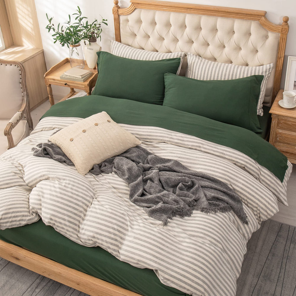 Jersey Knit Sheet Set Solid Forest Green California King