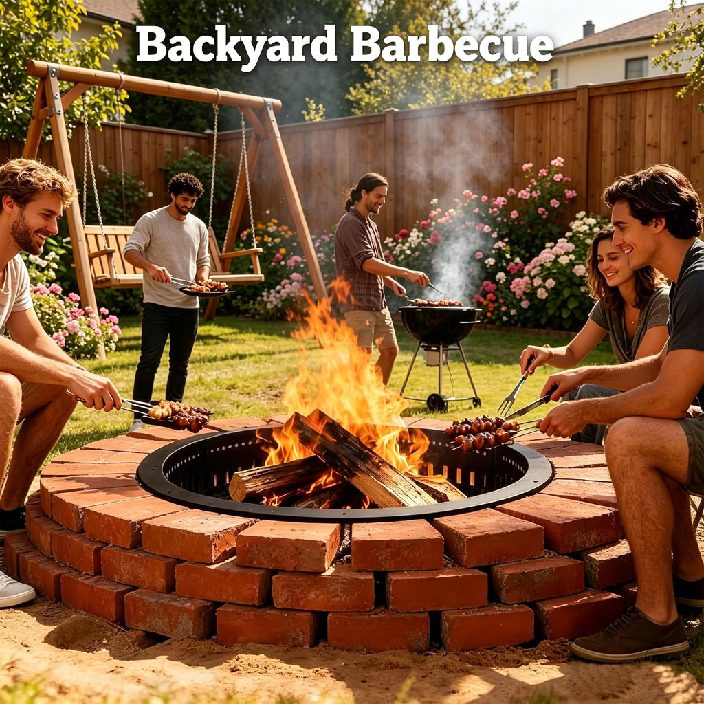 Fire Pit Ring, 48 Inch Smokeless Fire Ring Insert Liner