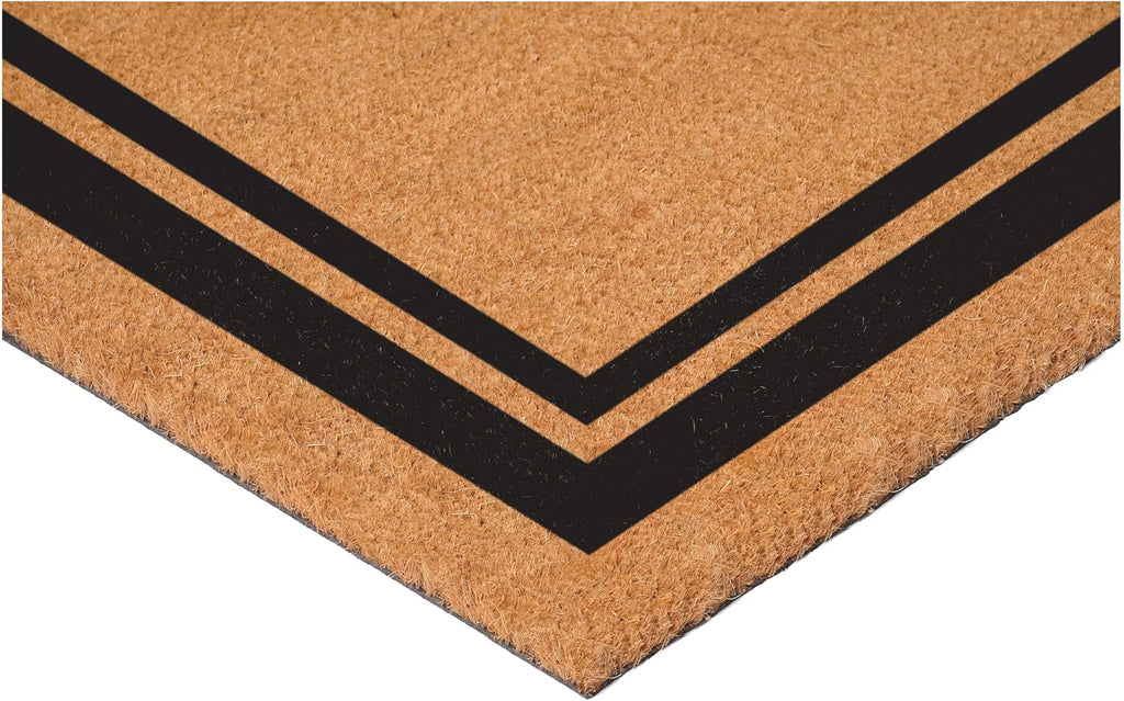 152961830C Black Border 18" x 30" Monogram Doormat, (Letter C)
