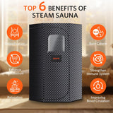 Sauna Box, Portable Steam Tent for Home Detox and Relaxation, Includes 3L Steamer, Remote Controller, Folding Chair