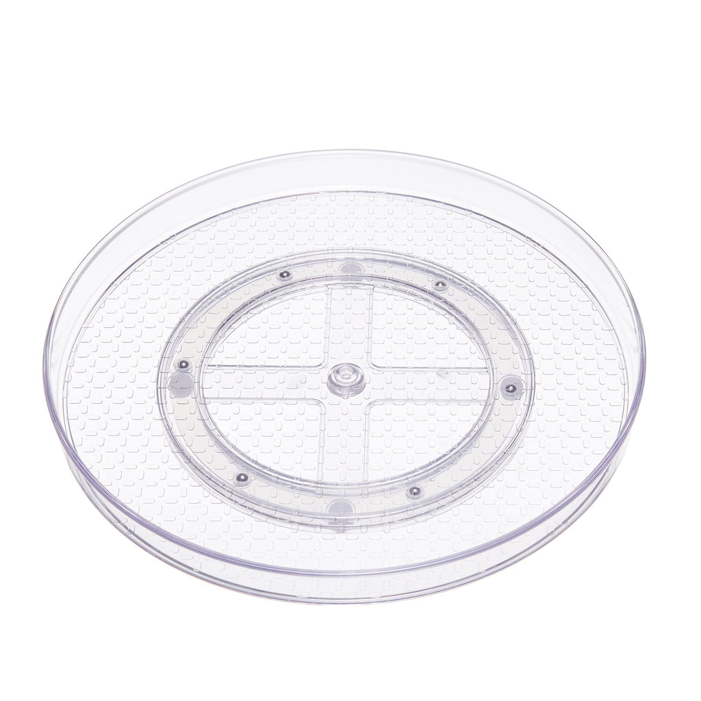 Clear Lazy Susan Turntable Organizer for Organization, 12-Inch, 2-Pack
