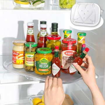Lazy Susan Organizer 14.56''x11'' for Refrigerator Organizers and Storage Fridge Organization, Turntable Condiment