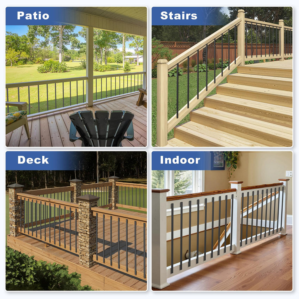 70 Pack Deck Balusters 38" Staircase Baluster for Deck Systems
