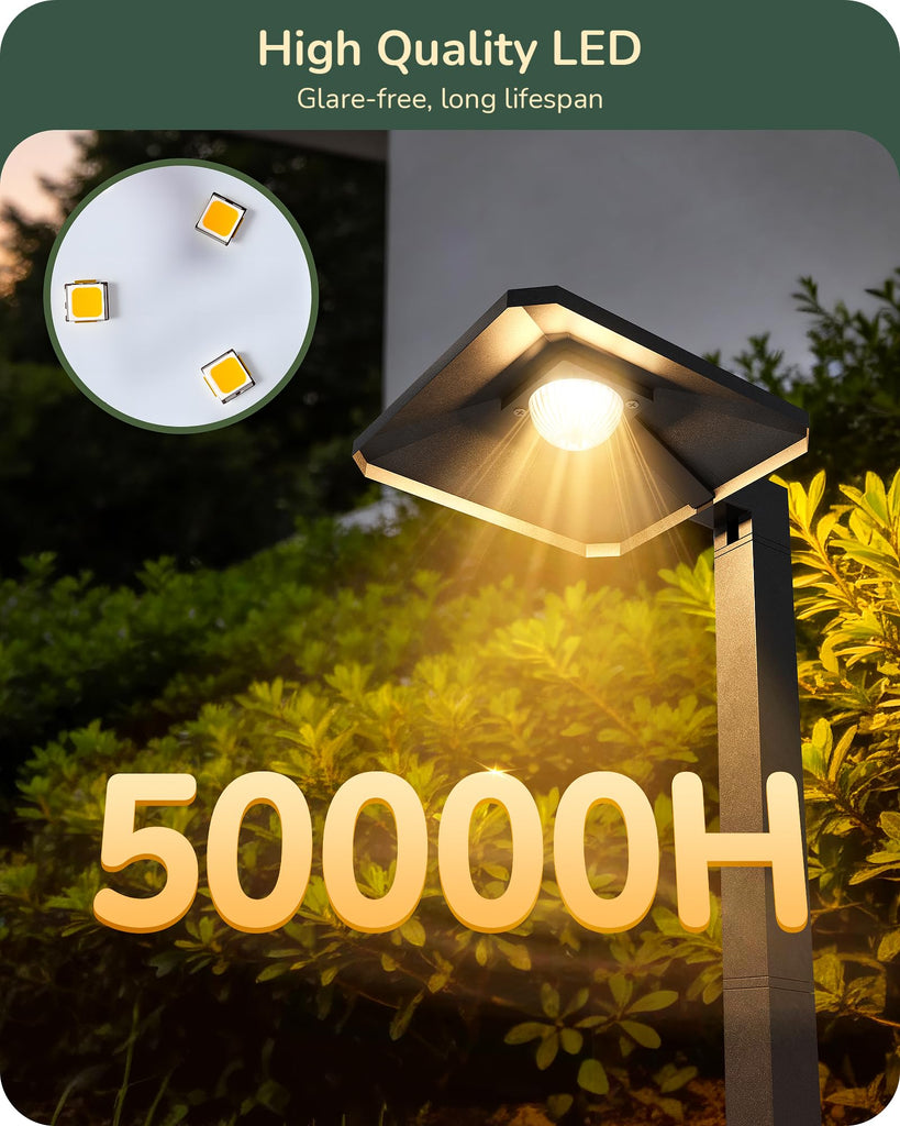 Low Voltage Pathway Lights, LED Landscape Lighting, 4 Pack