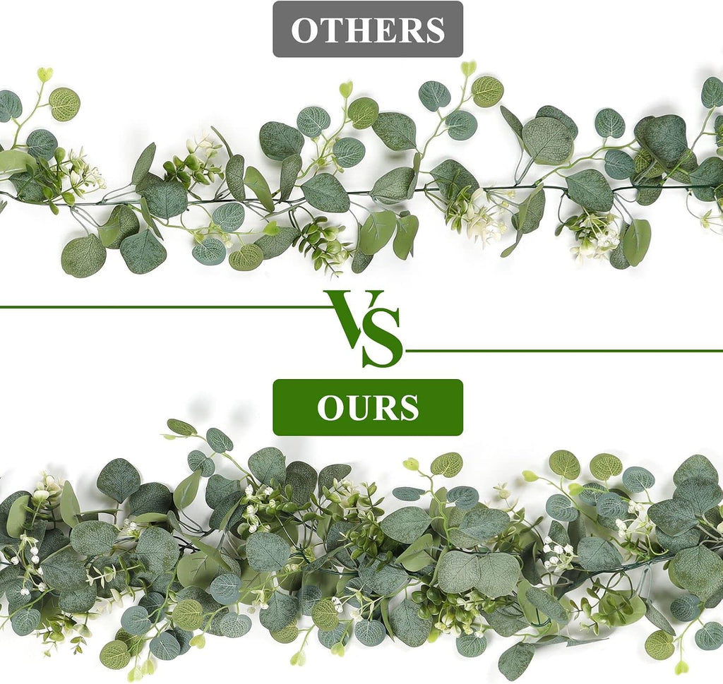 Artificial Eucalyptus Garland 5.9FT Greenery Garland Vines - Set of 2