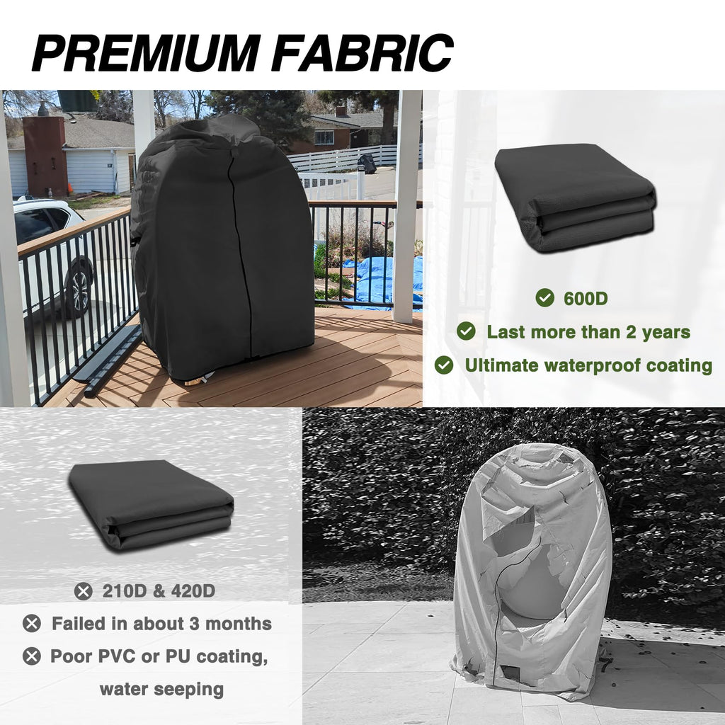 Waterproof Patio Hanging Egg Chair Cover, Black