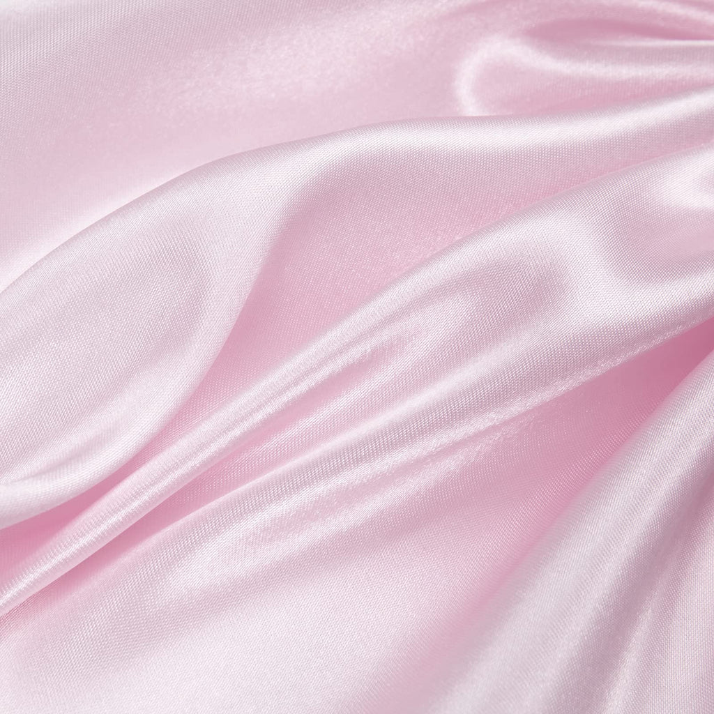 6 Pack Light Pink Satin Tablecloth 60 x 102 Inches