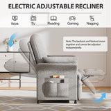 Power Recliner Chair for Adults with Heated & Massage, Adjustable Electric Reclining Chair Sofa