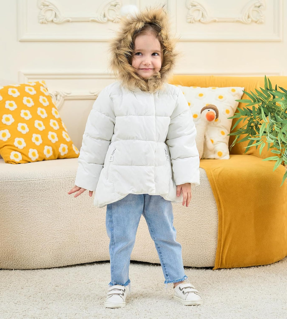 Baby Boys Girls Jacket Toddler Winter Warm Coat with Hooded