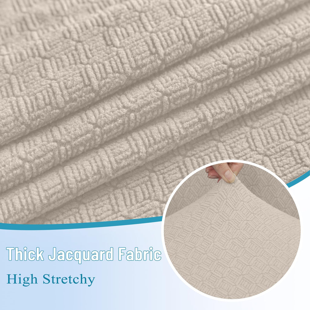 Waterproof Sectional Couch Cushion Covers Stretch Corner Sofa Cushion Covers Jacquard L Shaped Slipcover Washable 5