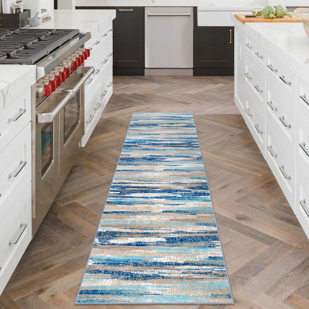 Abstract Washable 2x6 Runner Rug Non Slip Runners