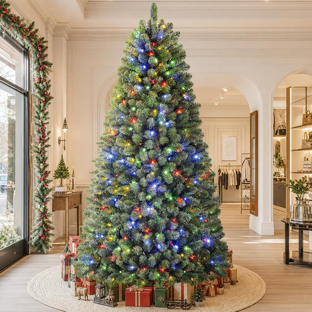 Artificial Prelit Classic Christmas Tree with Remote Control,Timer
