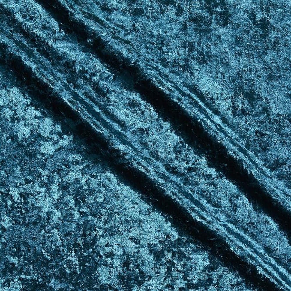 72" Shadow Crushed Velvet Black, Fabric by the Yard