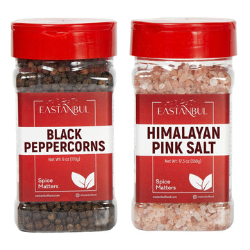 Salt and Pepper for Grinder Refill, Refill Pack, Gift Box, 18.3oz - Set of 183