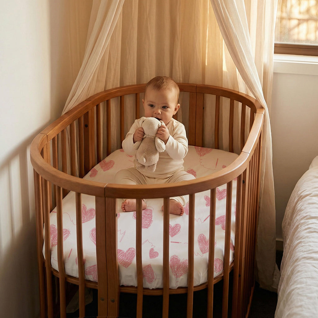 Bedside Sleeper Bassinet Sheets 33x20 Inch 4 Pack Girl Boy