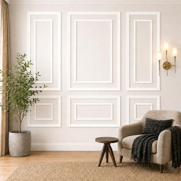 3 Set Peel and Stick Wall Molding Kit, Wainscoting Panels for Interior Wall