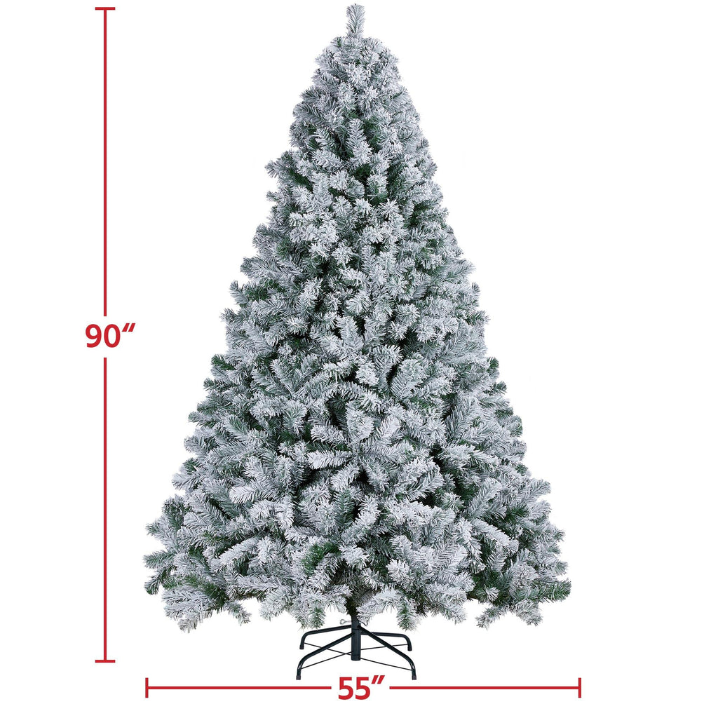 7.5ft Premium Snow Flocked Hinged Artificial Christmas Tree
