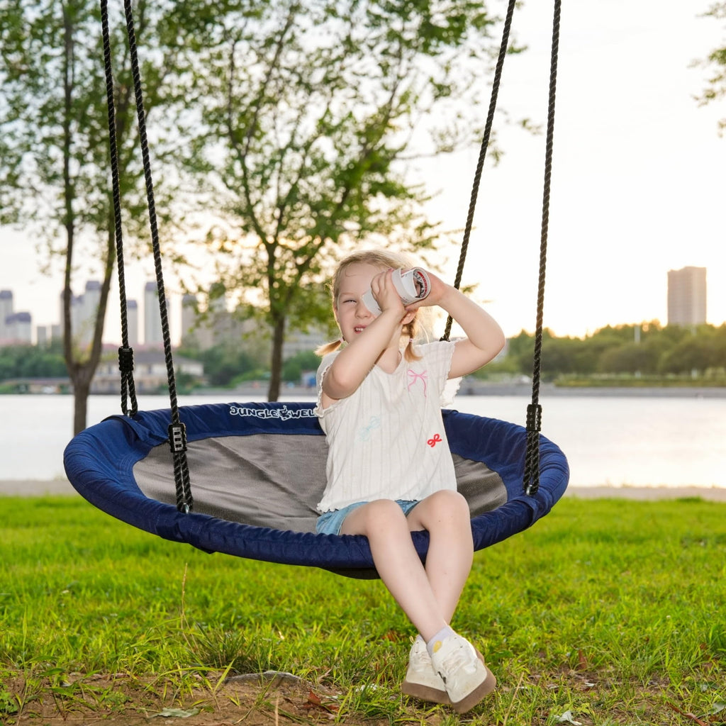 Saucer Swing - 40 Inches Tree Swing for Kids & Adults, Heavy-Duty 700lbs Capacity, Eco-Friendly Hanging Bird Nest
